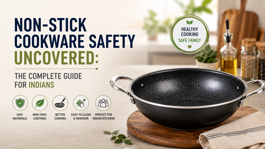 Non-stick cookware safety guide: Find out about the dangers of PFOA, advanced non-stick coatings, safe temperature limits, and expert-approved tips for safe cooking with non-stick cookware.