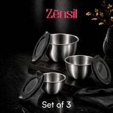 Stainless Steel Serving Mixing Bowl with Lid Set of 3