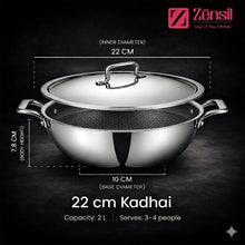 Honeycomb Triply Stainless Steel Kadhai