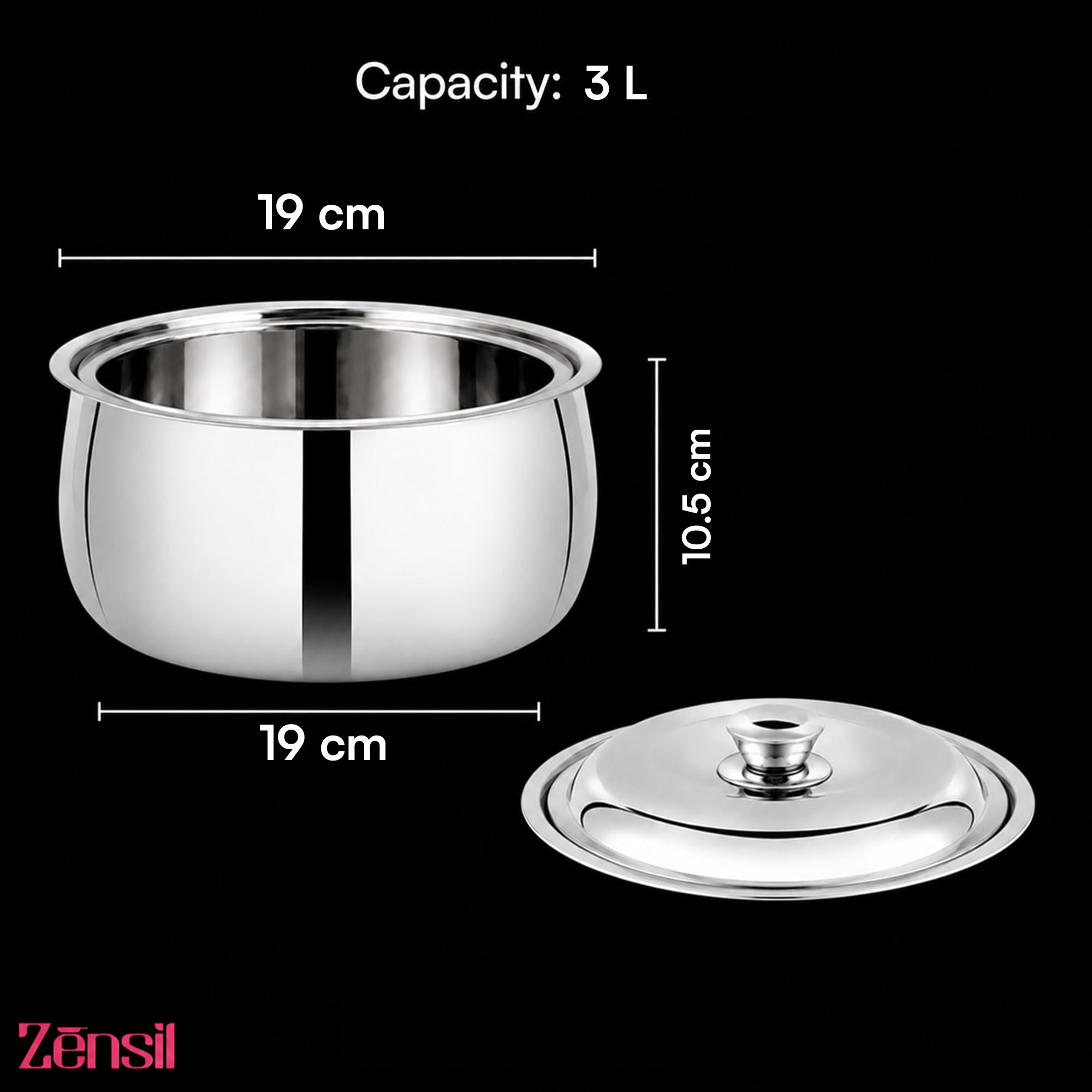 Stainless Steel Casserole with Lid