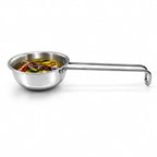 Lumora Triply Stainless Steel Tadka Pan 10 cm (350 ml) with Extended Support & Riveted Stay-Cool Handle, Enhanced Stability, Tempering Pan for Dal, Curry, Ghee & Spices Induction & Gas Ready
