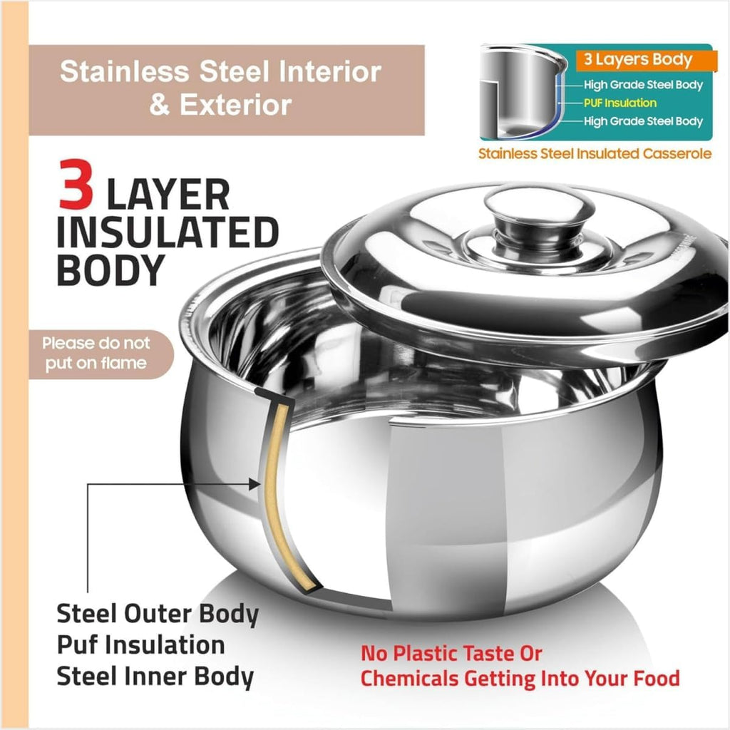 Stainless Steel Casserole with Lid