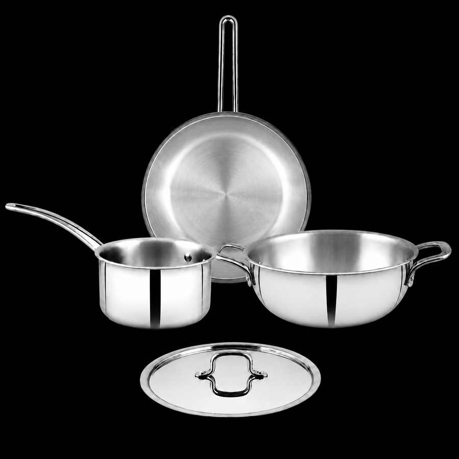 LUMORA Triply Stainless Steel Cookware Set