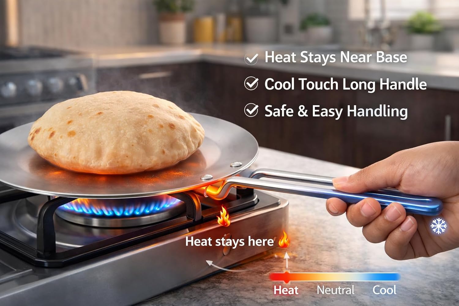 Triply Stainless Steel Roti Tawa