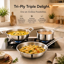 LUMORA Triply Stainless Steel Cookware Set