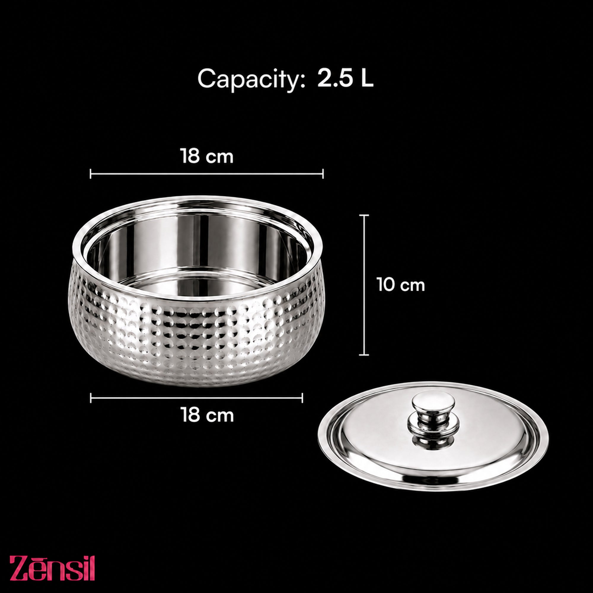 Stainless Steel Casserole with Lid
