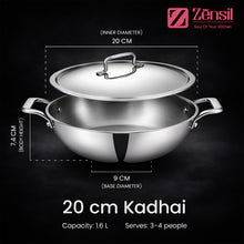Tri-Ply Stainless Steel Kadhai
