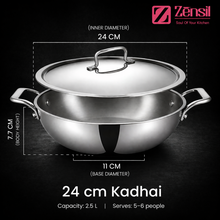 Tri-Ply Stainless Steel Kadhai