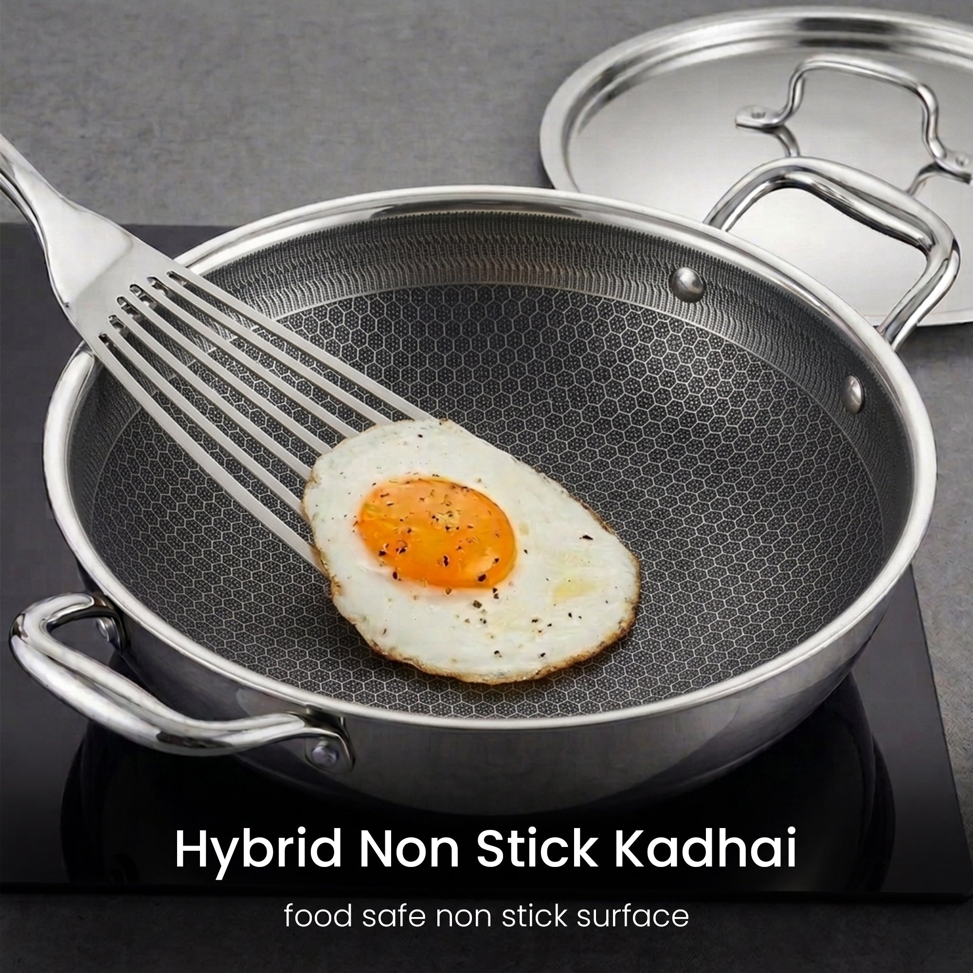 Honeycomb Triply Stainless Steel Kadhai