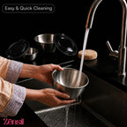 Stainless Steel Serving Mixing Bowl with Lid Set of 3
