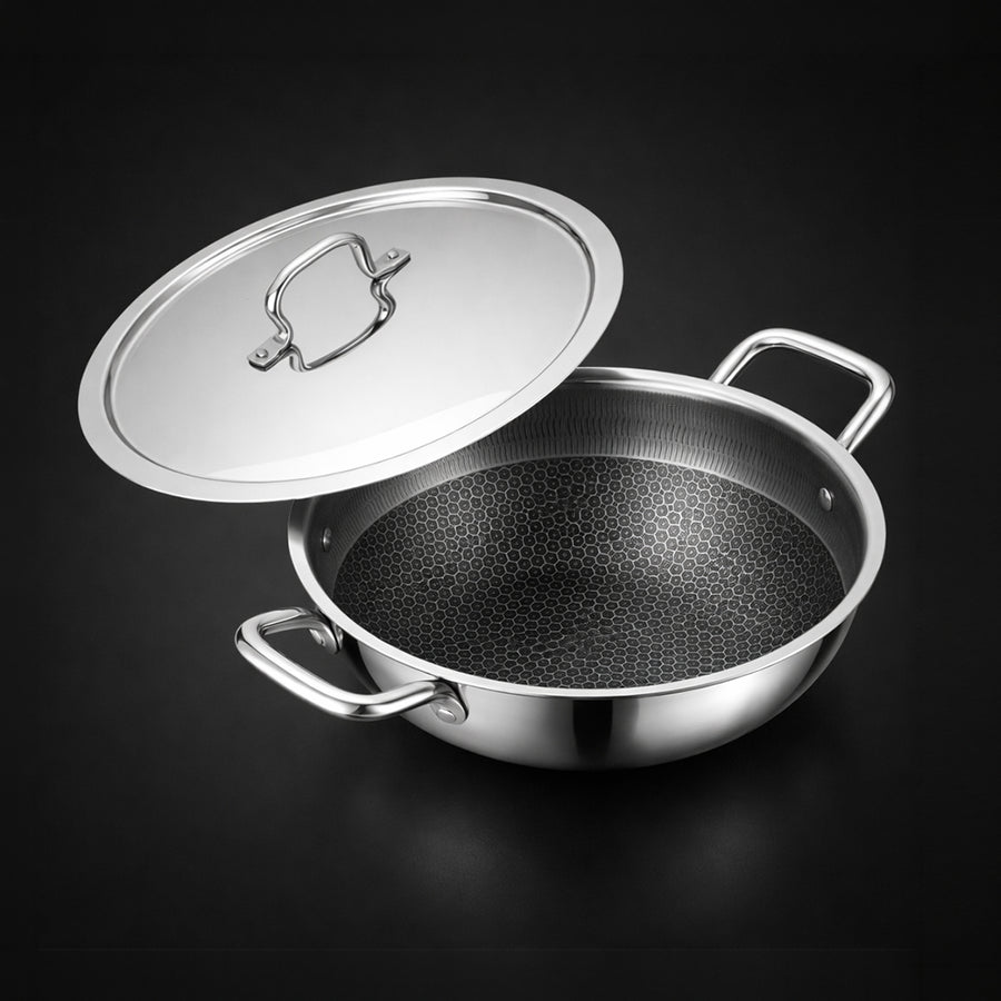Honeycomb Triply Stainless Steel Kadhai