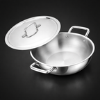 Tri-Ply Stainless Steel Kadhai
