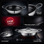 Honeycomb Triply Stainless Steel Kadhai